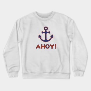 AHOY! Type Lifebuoy Ring+Anchor Crewneck Sweatshirt